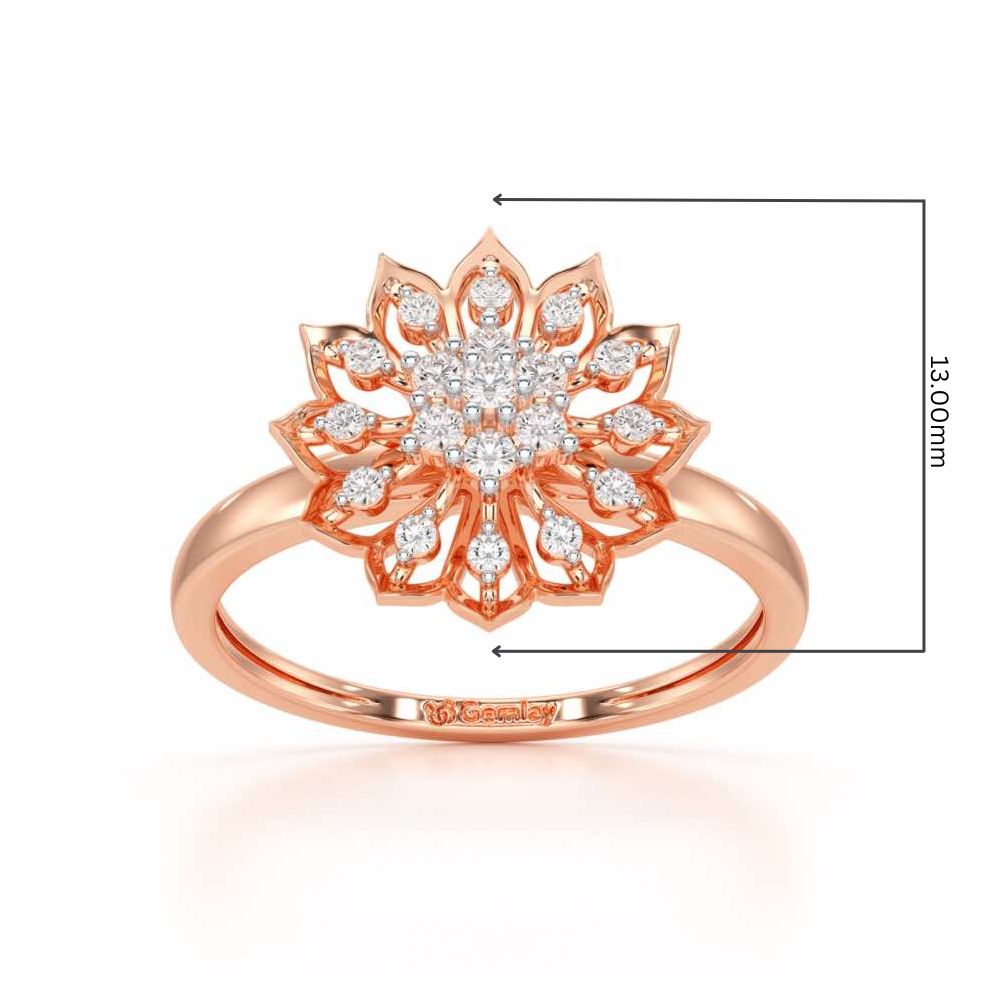 Earl Flora Silver Ring - Rose Gold - Image 2