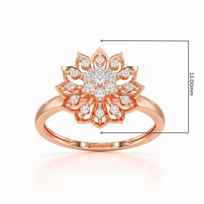 Earl Flora Silver Ring - Rose Gold - Image 2