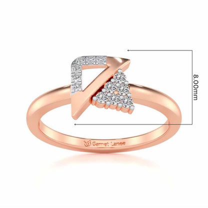 Tri-Glow Silver Ring - Rose Gold - Image 5