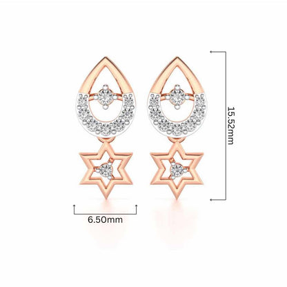 Bala Silver Earrings - Rose Gold - Image 4