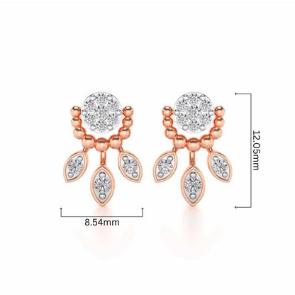 Darpanika Silver Earrings - Rose Gold - Image 4