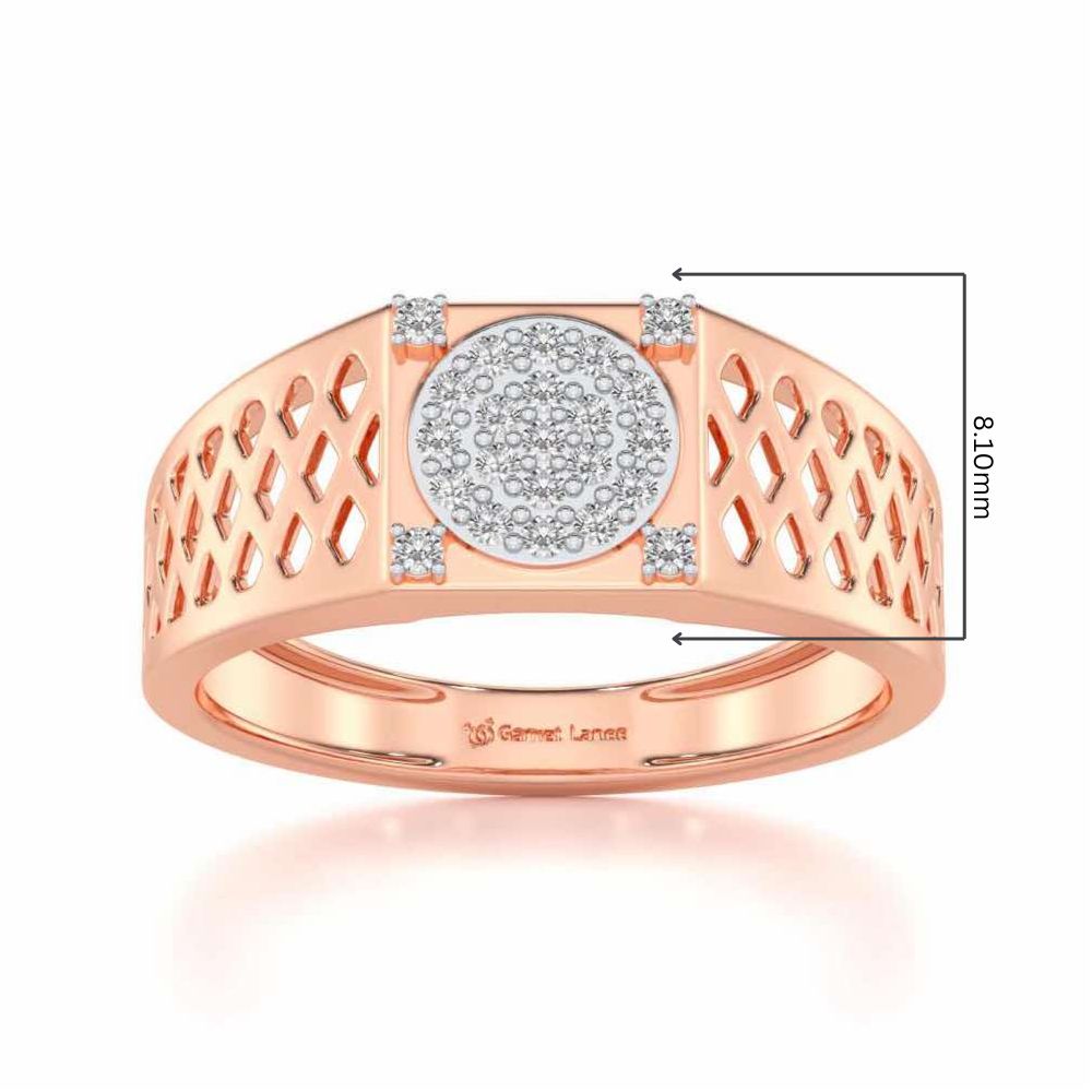 Surreal Silver Ring For Men - Rose Gold - Image 5