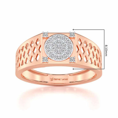 Surreal Silver Ring For Men - Rose Gold - Image 5