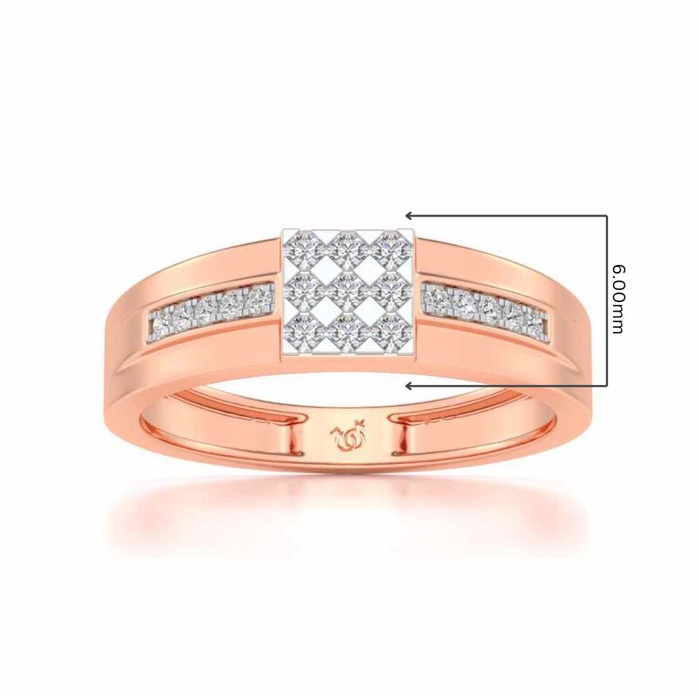 Trine Star Silver Ring For Men - Rose Gold - Image 5