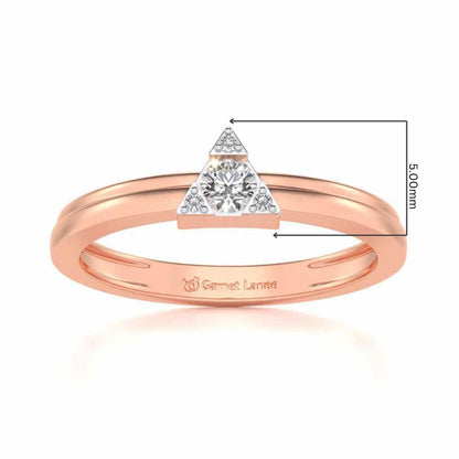 Protective Solitaire Silver Ring - Rose Gold - Image 5