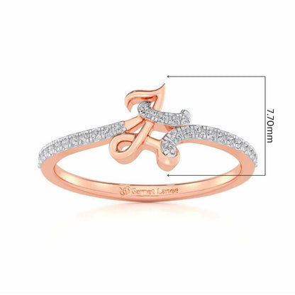 L-Love Silver Ring - Rose Gold - Image 5