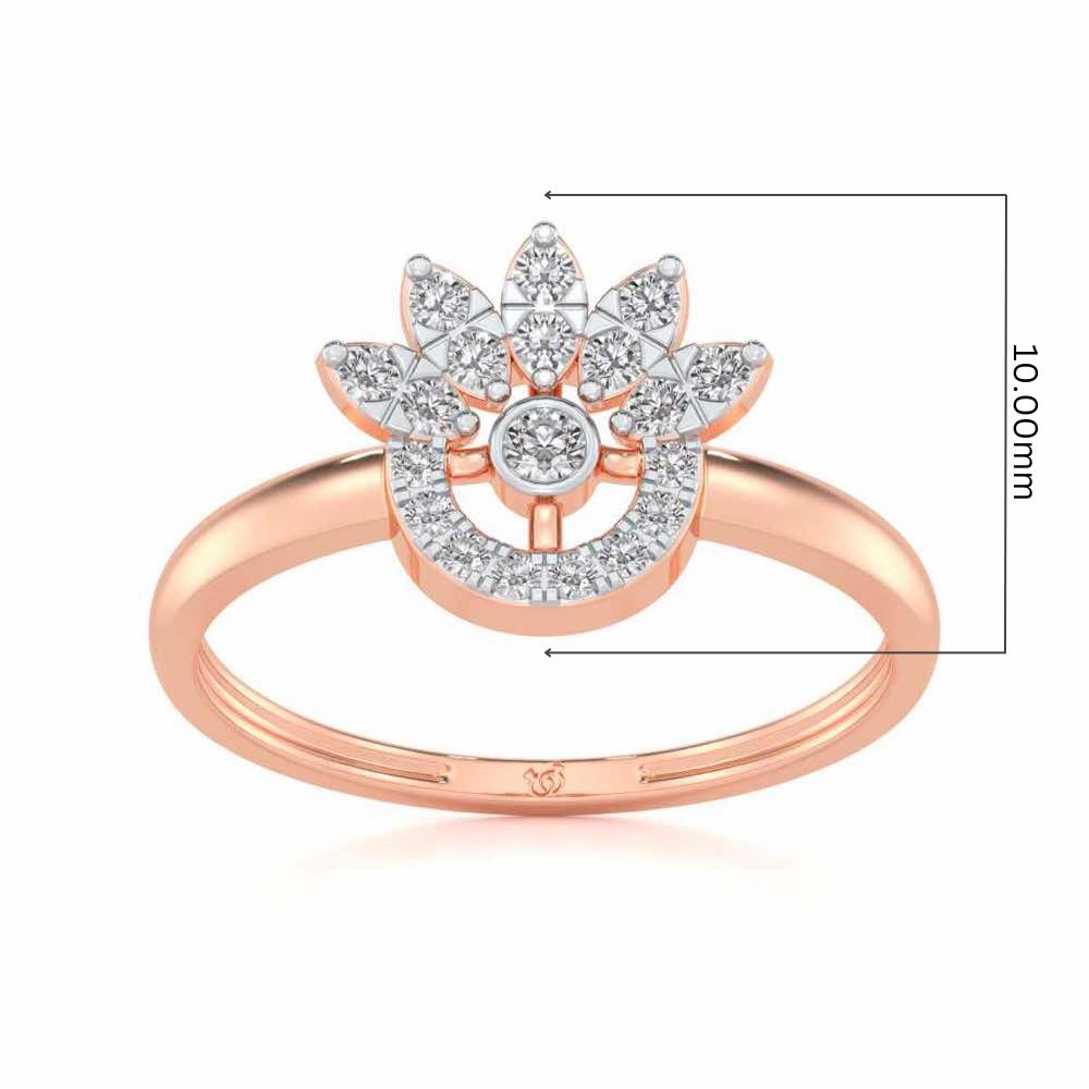 Round Shine Silver Ring - Rose Gold - Image 5
