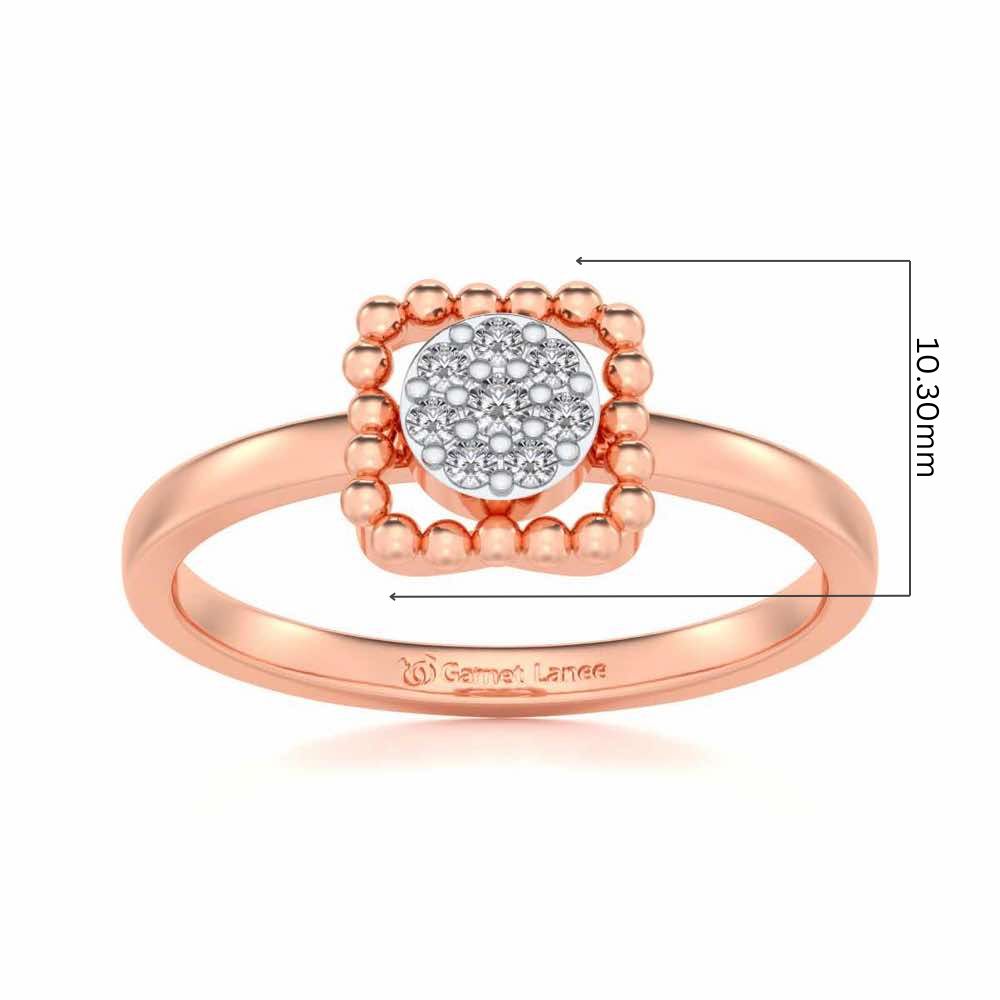 Gayatri Silver Ring - Rose Gold - Image 5