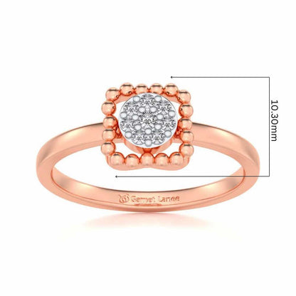 Gayatri Silver Ring - Rose Gold - Image 5