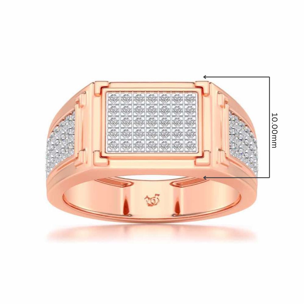 Confidence Silver Ring For Men - Rose Gold - Image 5