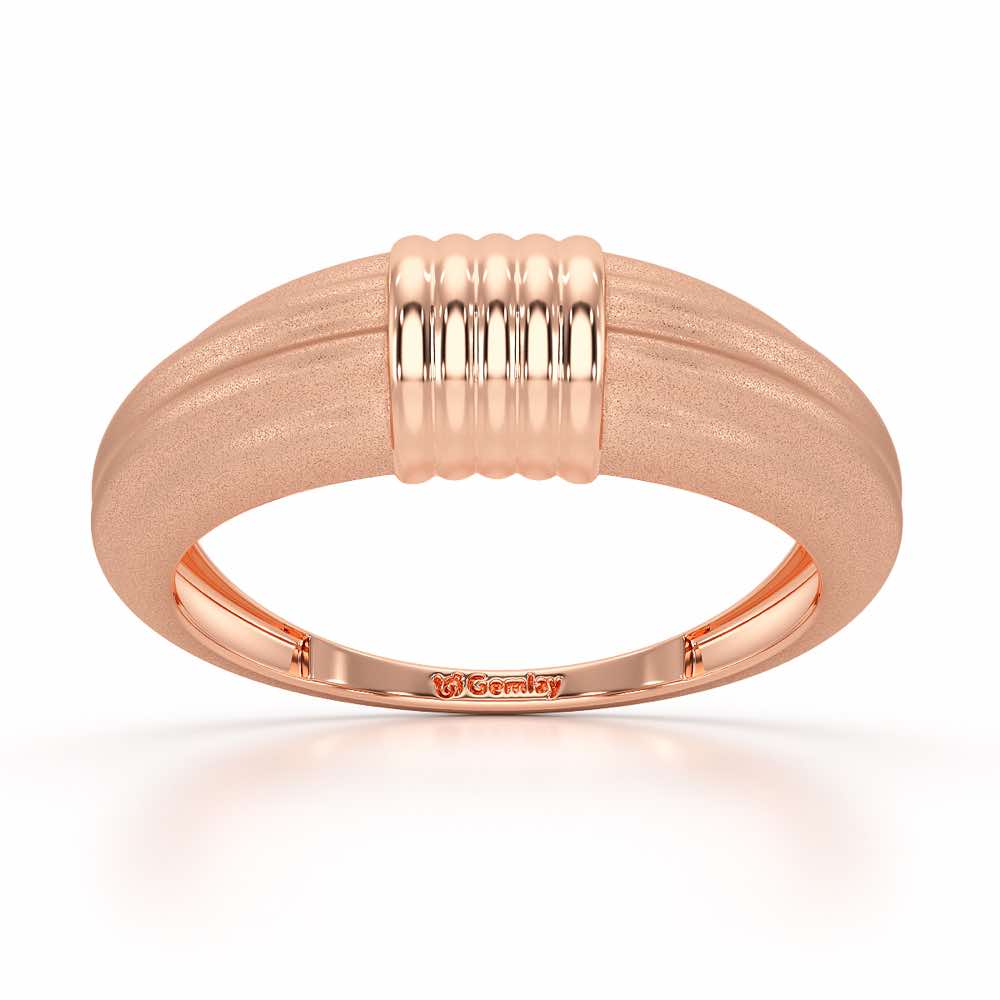 Jasmine Silver Ring - Rose Gold - Image 2