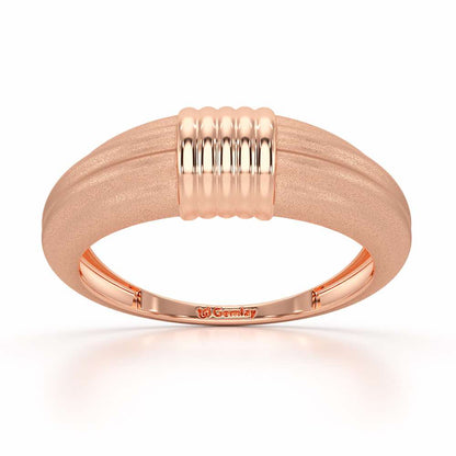 Jasmine Silver Ring - Rose Gold - Image 2