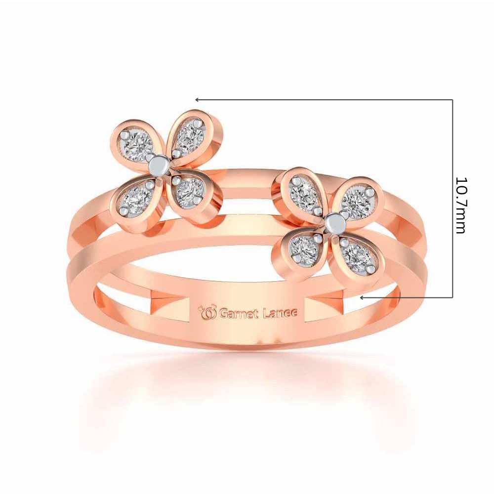 Luv-flora Silver Ring - Rose Gold - Image 5