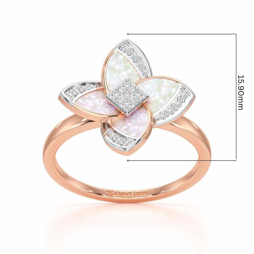 Velvet Blossom Silver Ring - Rose Gold - Image 5
