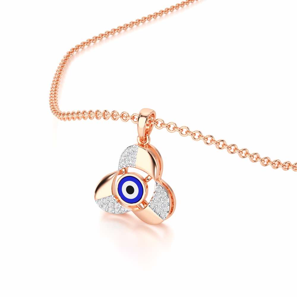Eye of Fortitude Silver Pendant - Rose Gold - Image 2