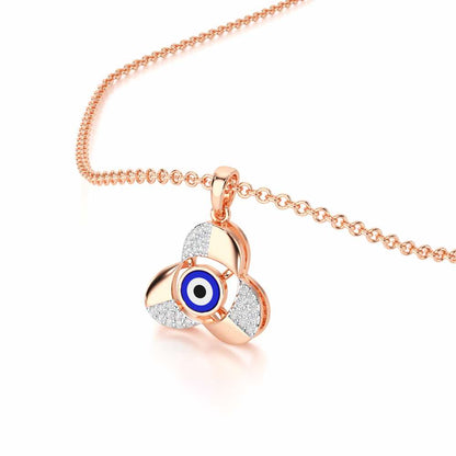 Eye of Fortitude Silver Pendant - Rose Gold - Image 2