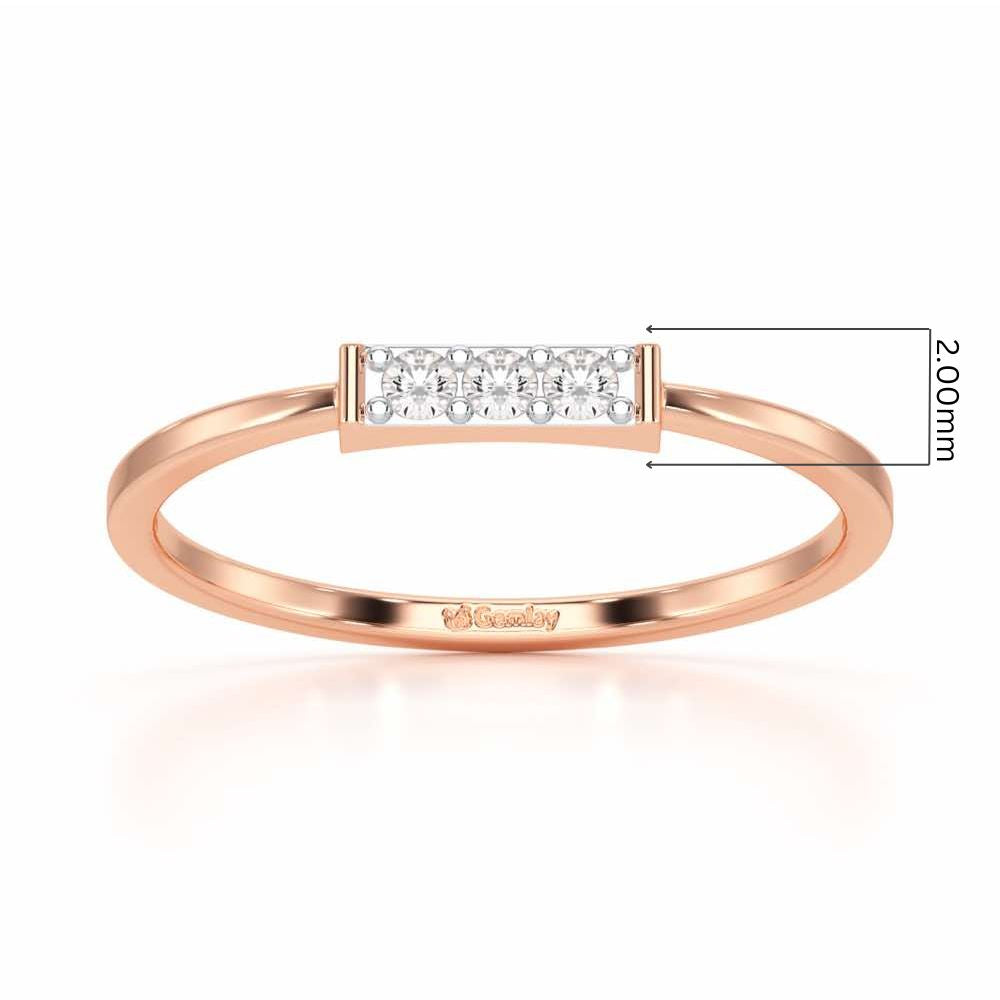 Featherlight Silver Ring - Rose Gold - Image 5