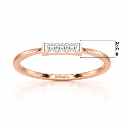 Featherlight Silver Ring - Rose Gold - Image 5