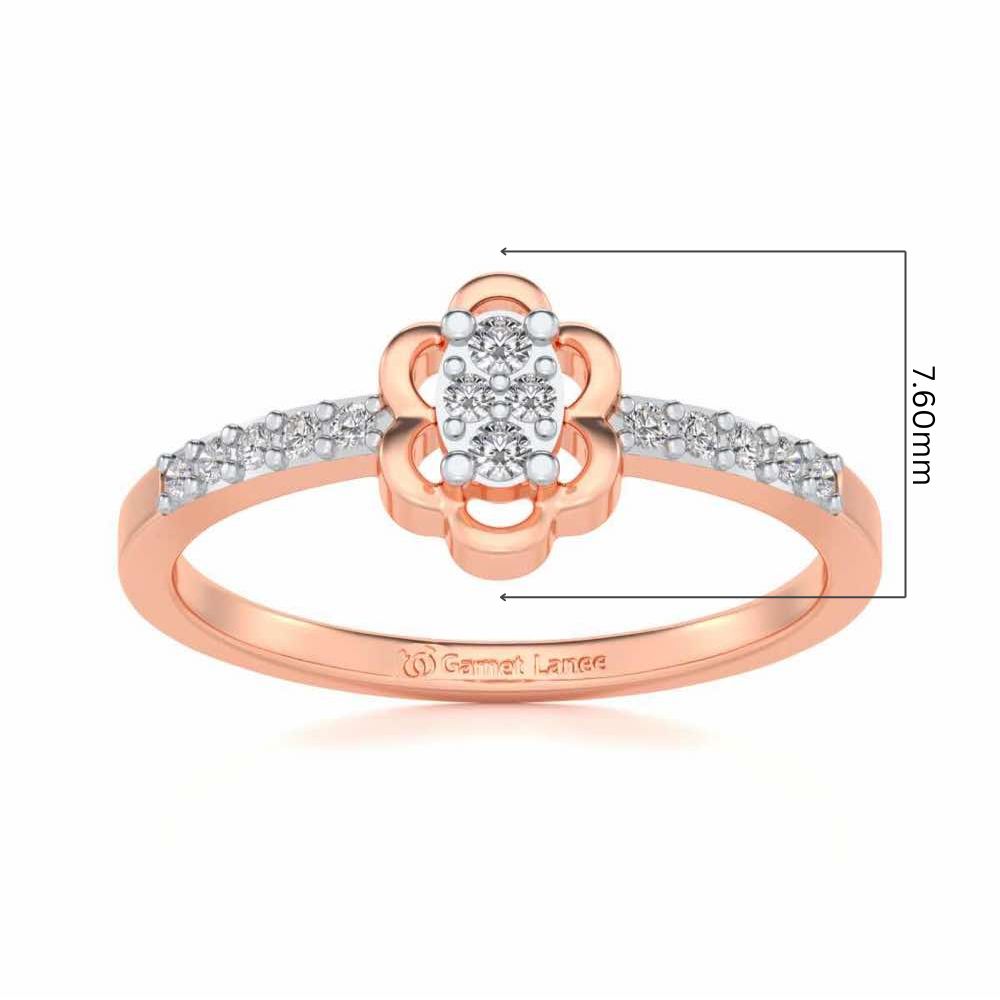 Dashita Silver Ring - Rose Gold - Image 5