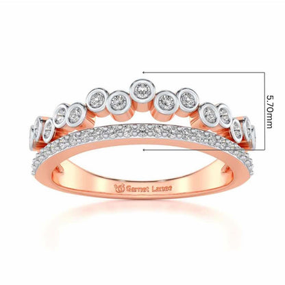Dance Drops Silver Ring - Rose Gold - Image 5