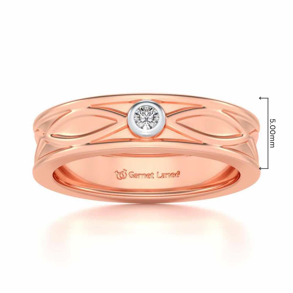 Classic Silver Band Ring - Rose Gold - Image 5