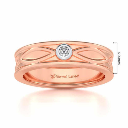 Classic Silver Band Ring - Rose Gold - Image 5