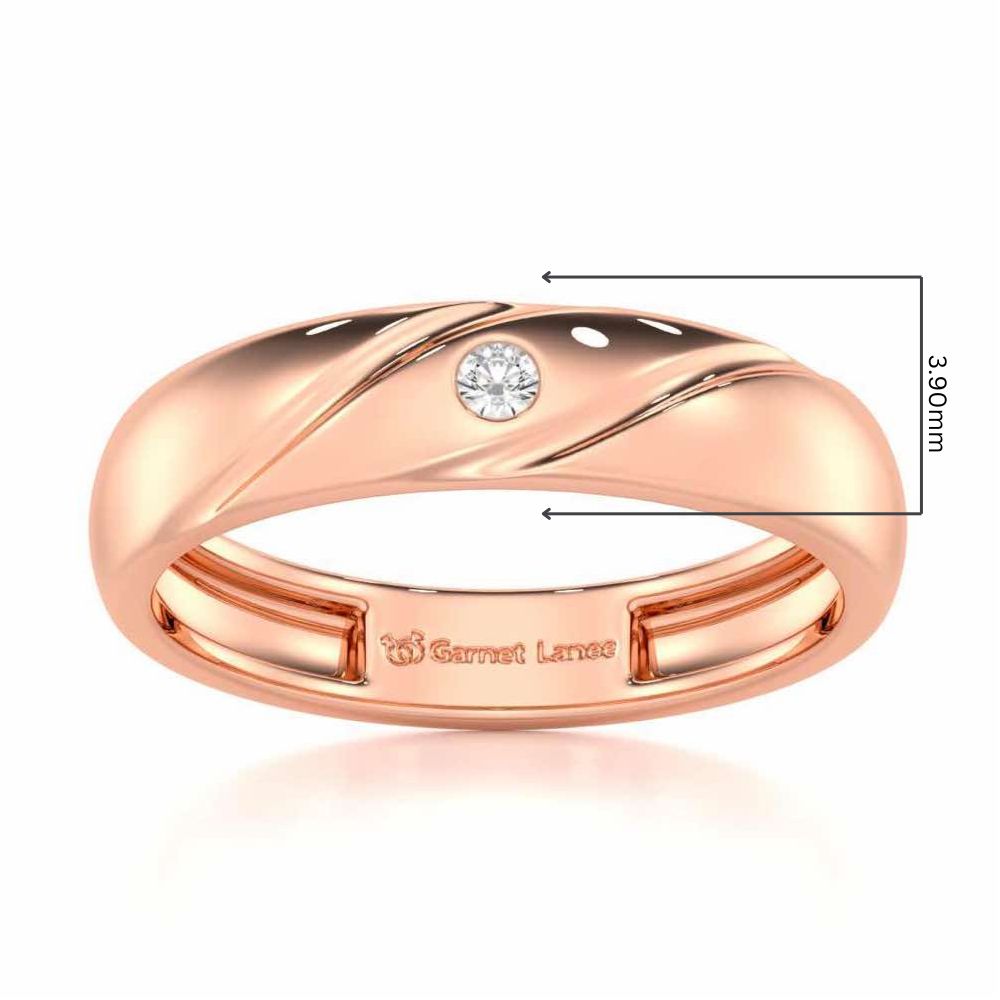 Noble Crest Men Solitaire Ring - Rose Gold - Image 5