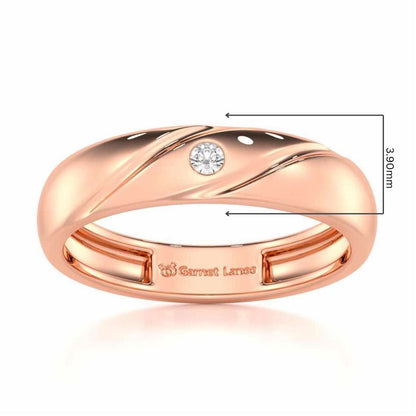 Noble Crest Men Solitaire Ring - Rose Gold - Image 5
