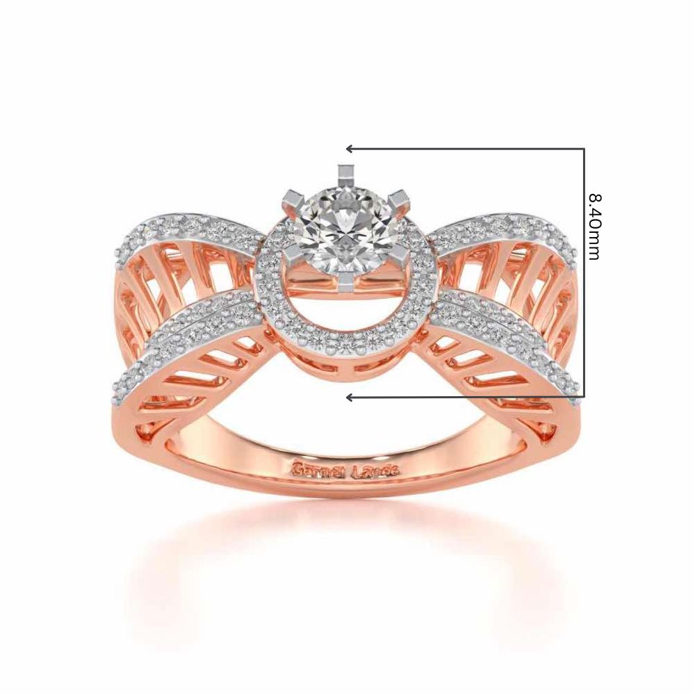 Dravya Solitaire Ring - Rose Gold - Image 5
