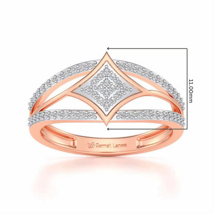 Divine Shine Silver Ring For Men - Rose Gold - Image 5