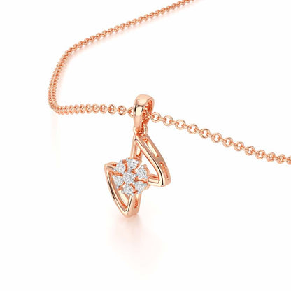 Eternal Sparkle Silver Pendant - Rose Gold - Image 2