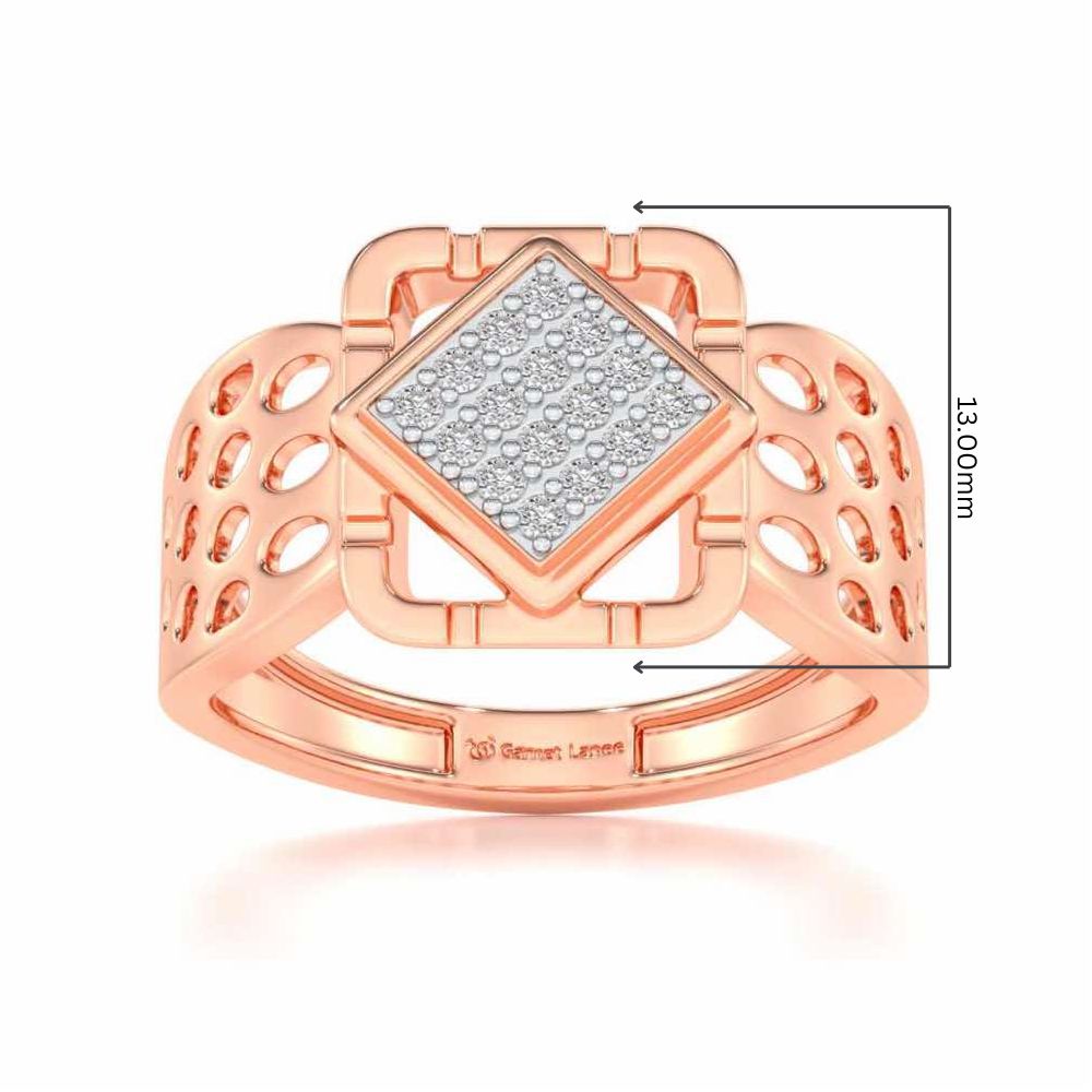 Taavish Silver Ring For Men - Rose Gold - Image 5
