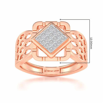 Taavish Silver Ring For Men - Rose Gold - Image 5