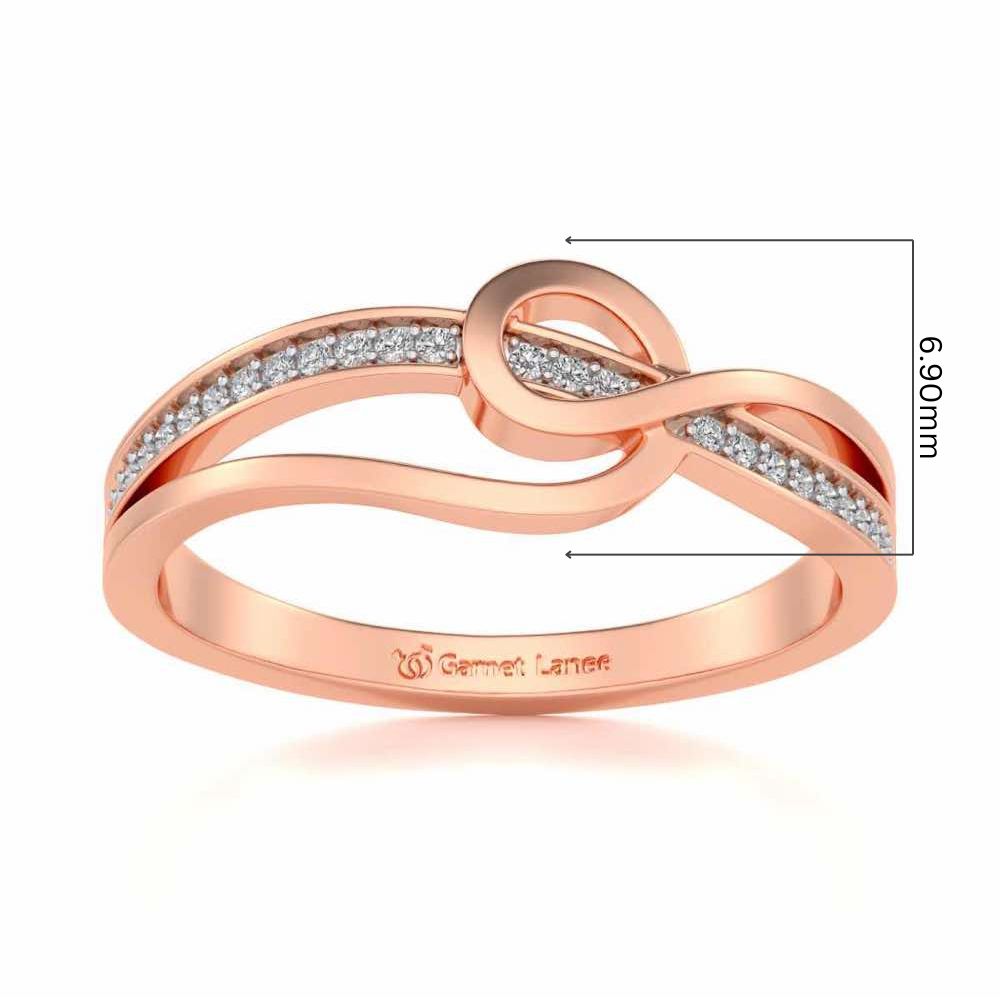 Tethered To Shine Silver Ring - Rose Gold - Image 5