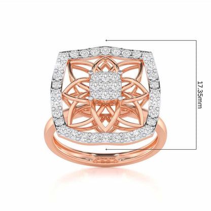 Chic Charm Silver Ring - Rose Gold - Image 5