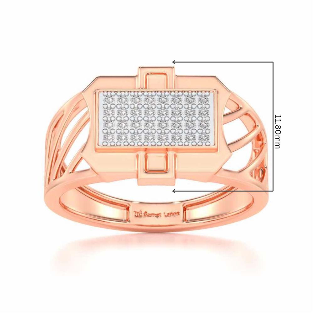 BraveHeart Silver Ring For Men - Rose Gold - Image 5