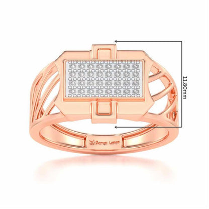 BraveHeart Silver Ring For Men - Rose Gold - Image 5