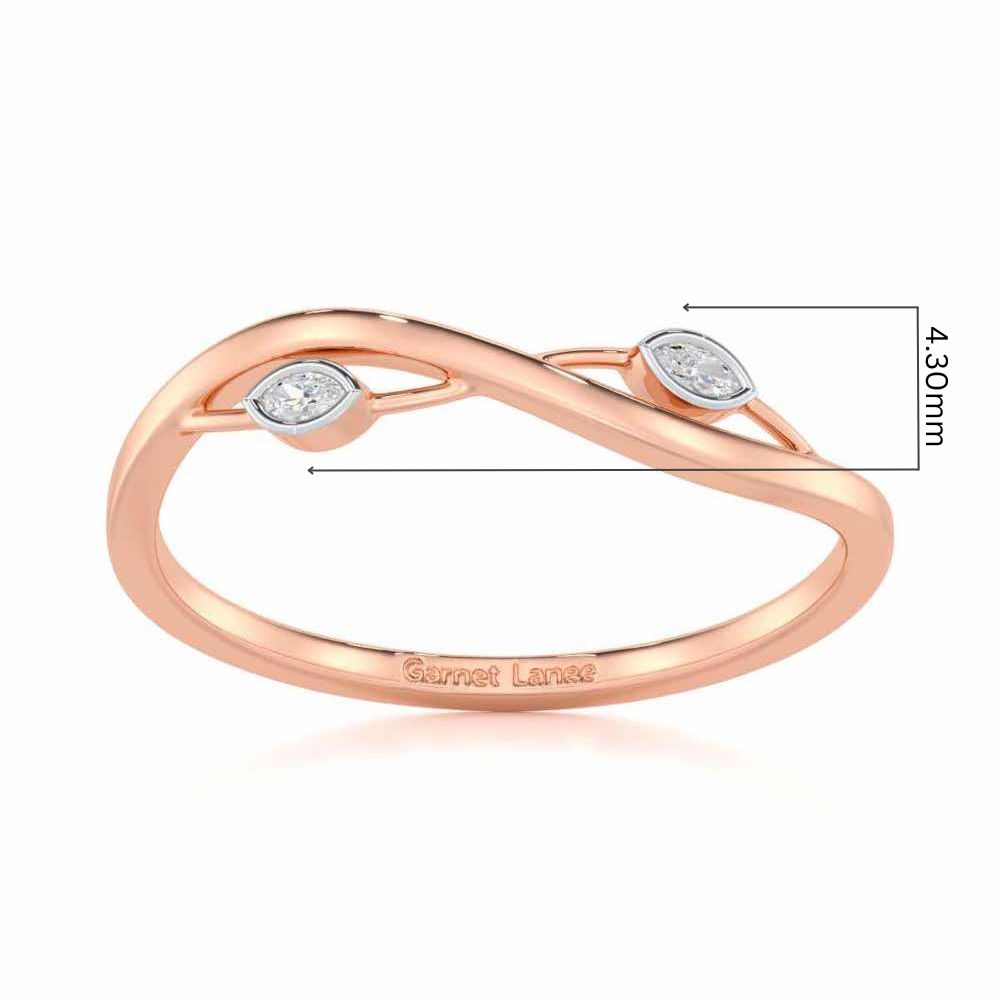 Brilliant Blaze Silver Ring - Rose Gold - Image 5