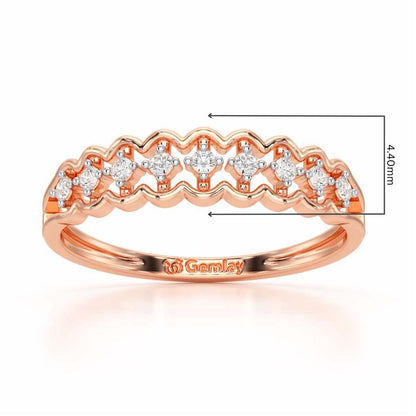Unbounded Silver Ring - Rose Gold - Image 2