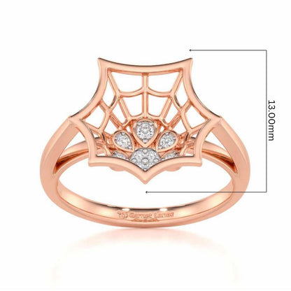 Web Glow Silver Ring - Rose Gold - Image 5