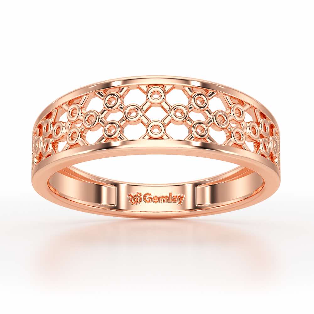 Mesh Aria Silver Ring for Women - Rose Gold - Image 2