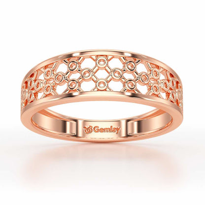 Mesh Aria Silver Ring for Women - Rose Gold - Image 2