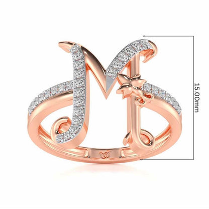 Special M Silver Ring - Rose Gold - Image 5