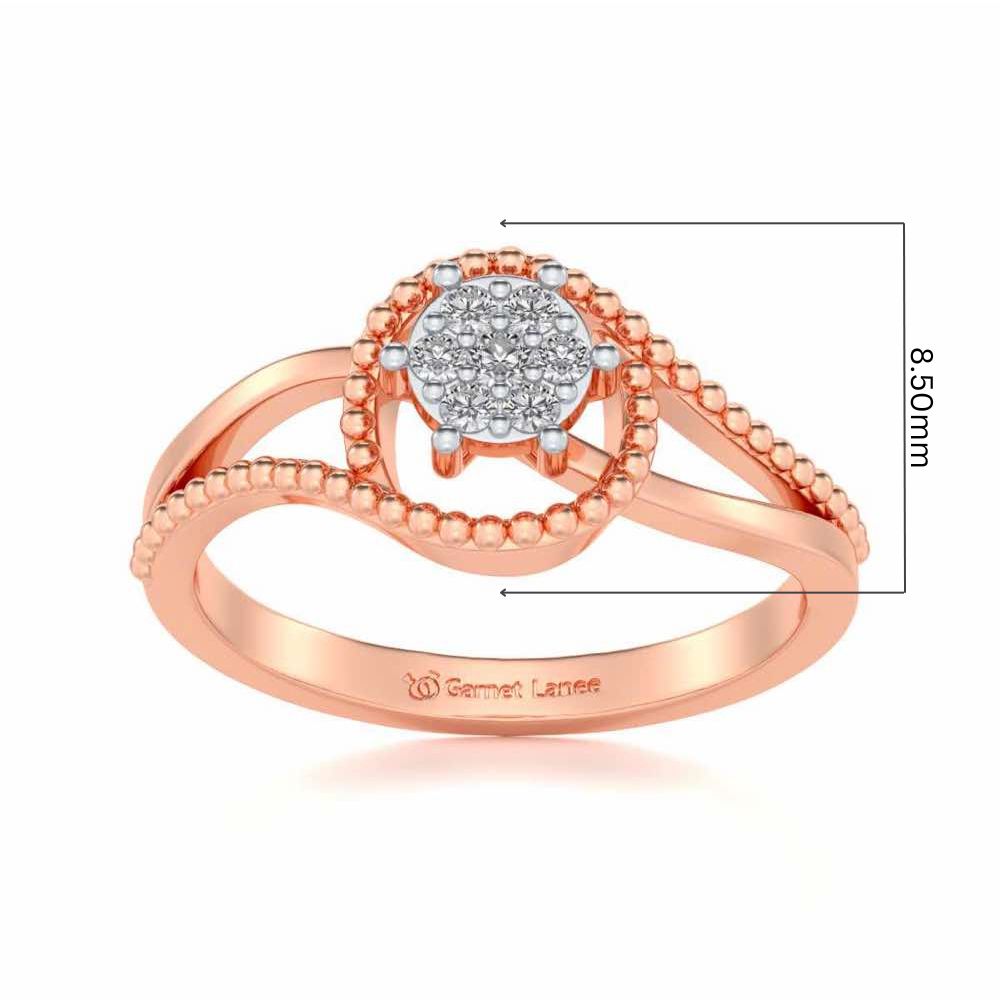 Prisma Silver Ring - Rose Gold - Image 5