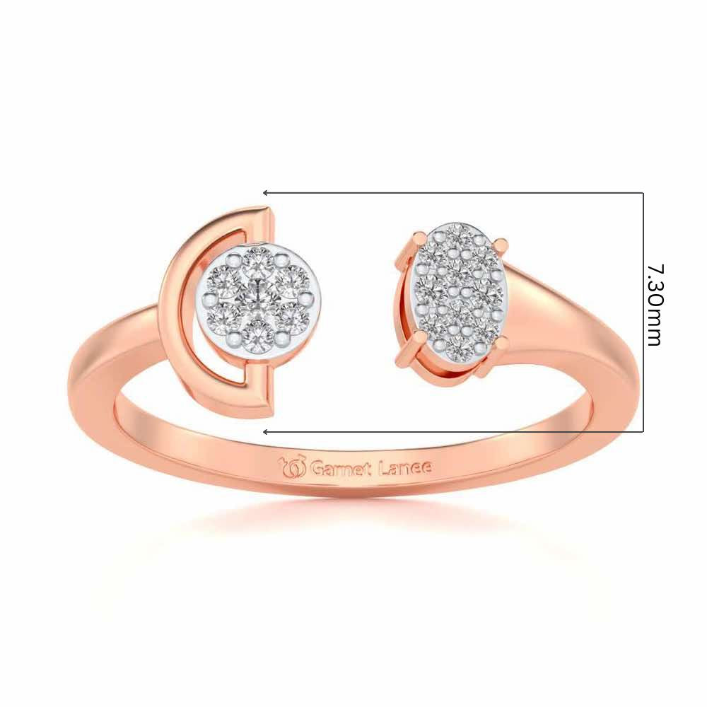 Farida Silver Ring - Rose Gold - Image 5