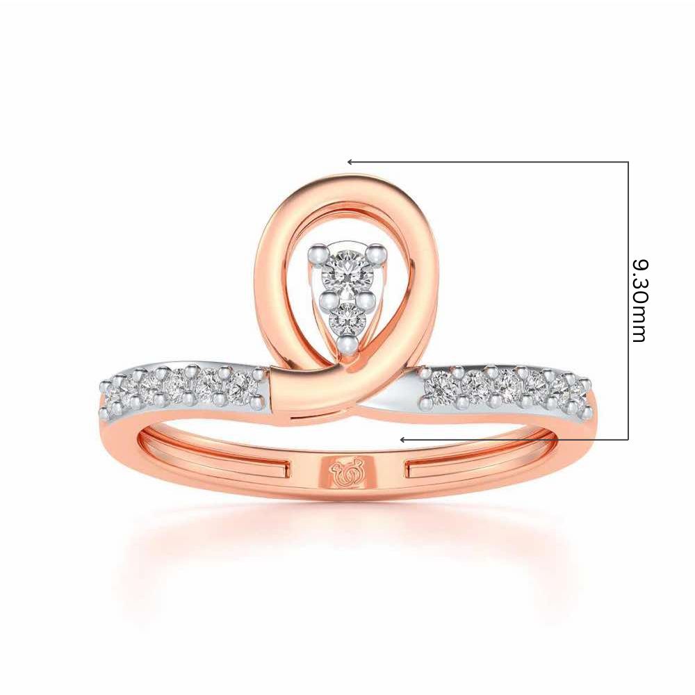 Bhavini Silver Ring - Rose Gold - Image 5