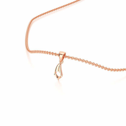 Fin Shine Gold Pendant - Rose Gold - Image 2