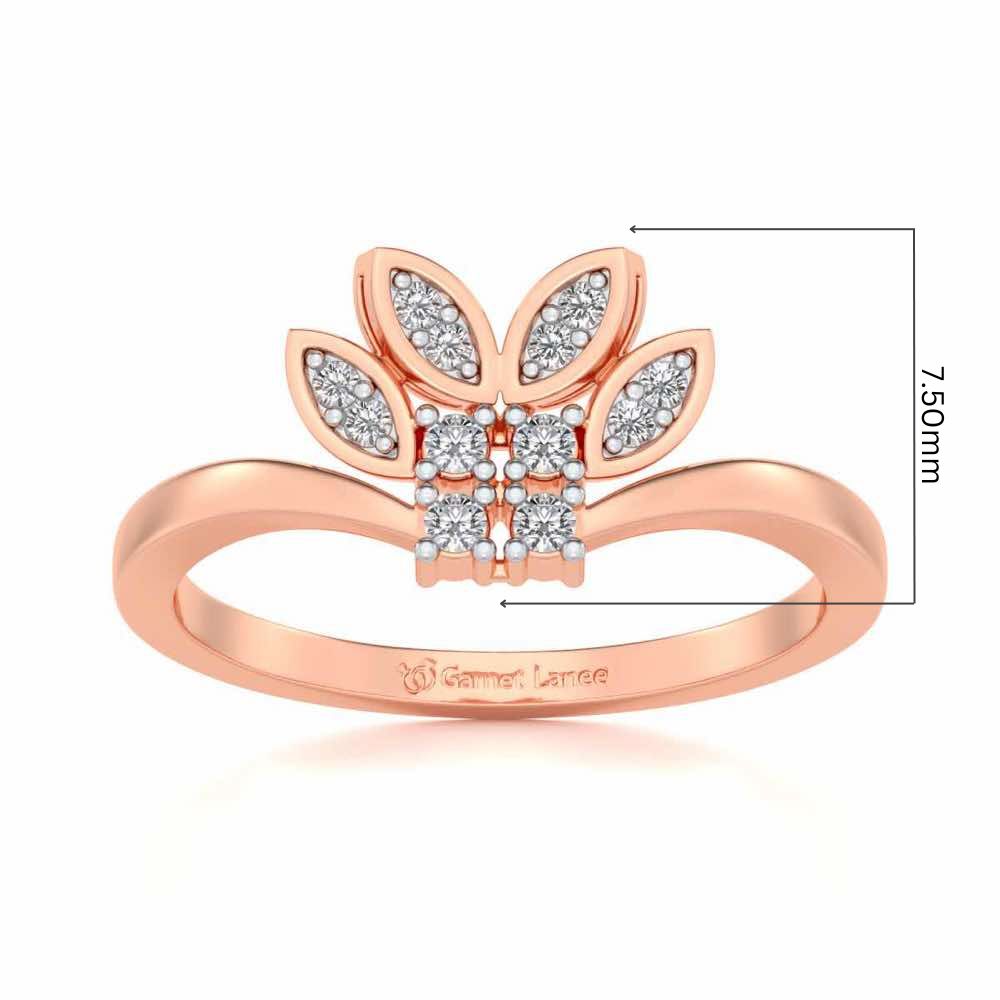 Span Crest Silver Ring - Rose Gold - Image 5