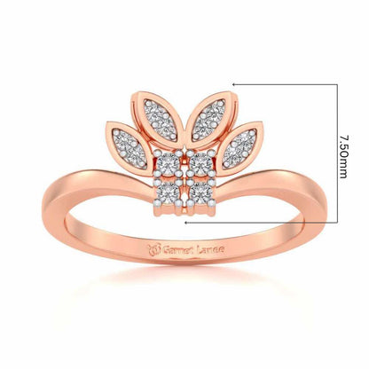 Span Crest Silver Ring - Rose Gold - Image 5