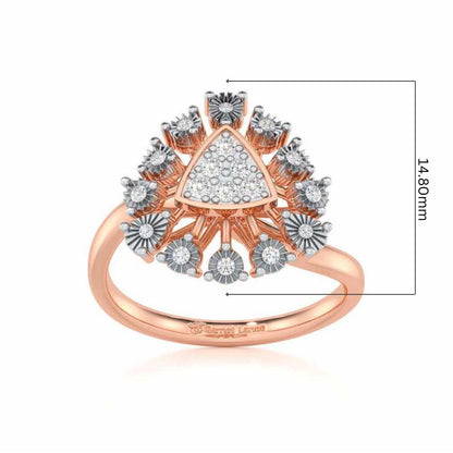 Trillium Silver Ring - Rose Gold - Image 5